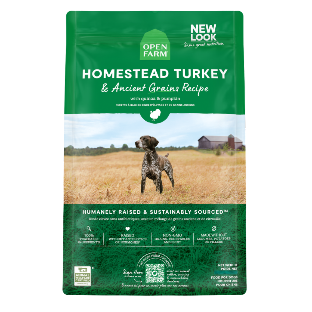 Open Farm Homestead Turkey and Ancient Grains Dog Food, 22-lb image number null