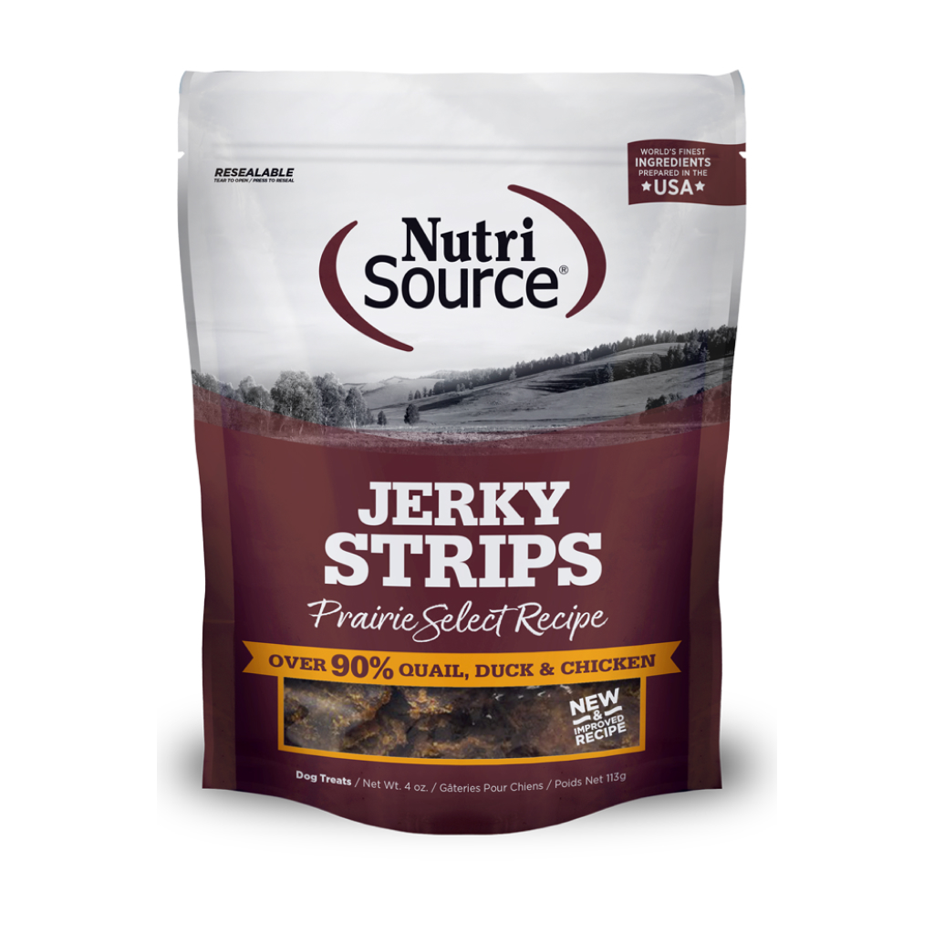 NutriSource Prairie Select Jerky Strips Dog Treat Bag, 4-oz image number null