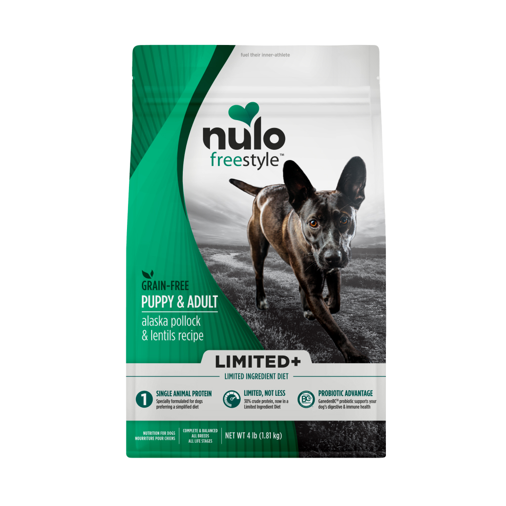 Nulo FreeStyle Puppy Adult Dog Limited Grain Free Alaska Pollock Lentils Bag 4 lb