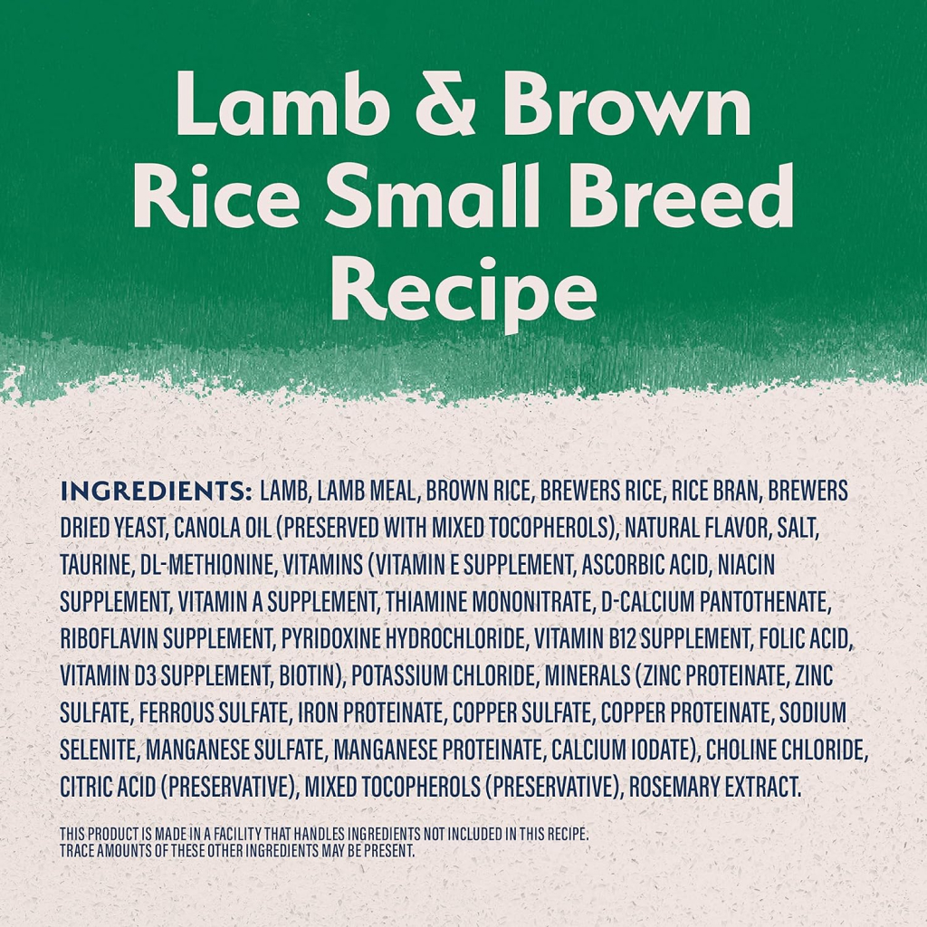 Natural Balance Limited Ingredient Lamb & Brown Rice Small Breed Recipe Dog Dry Food Bag, 4-lb image number null