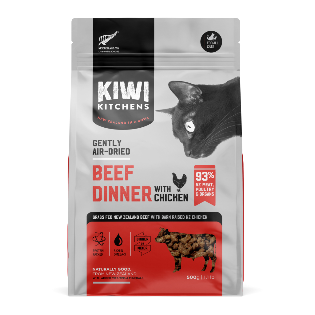 Kiwi Kitchens Gently Air-Dried Beef Dinner With Chicken Cat Food, 1.1-lb image number null