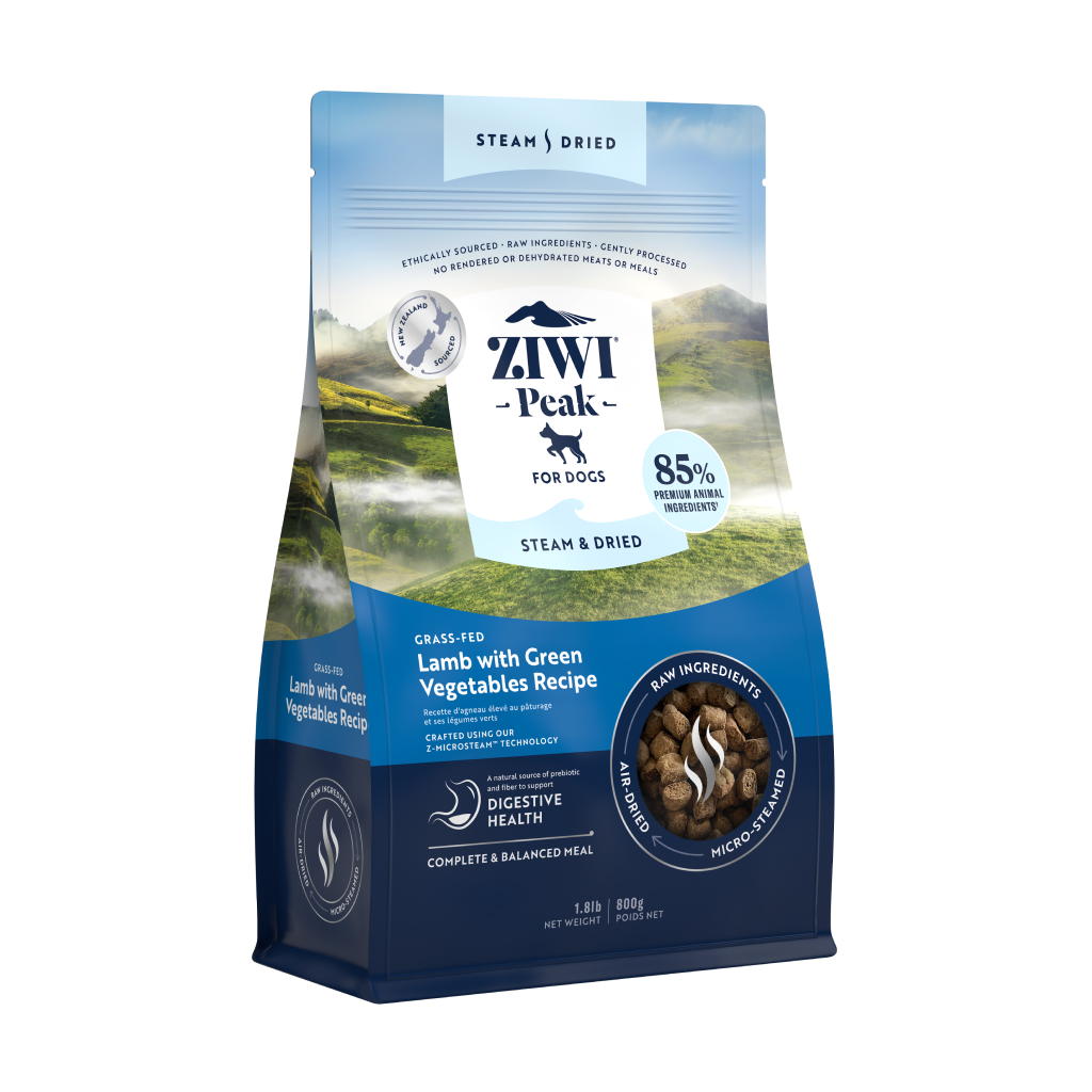 Ziwi Peak Steam & Dried Lamb with Green Vegetables Recipe Dog Food, 1.8-lb image number null