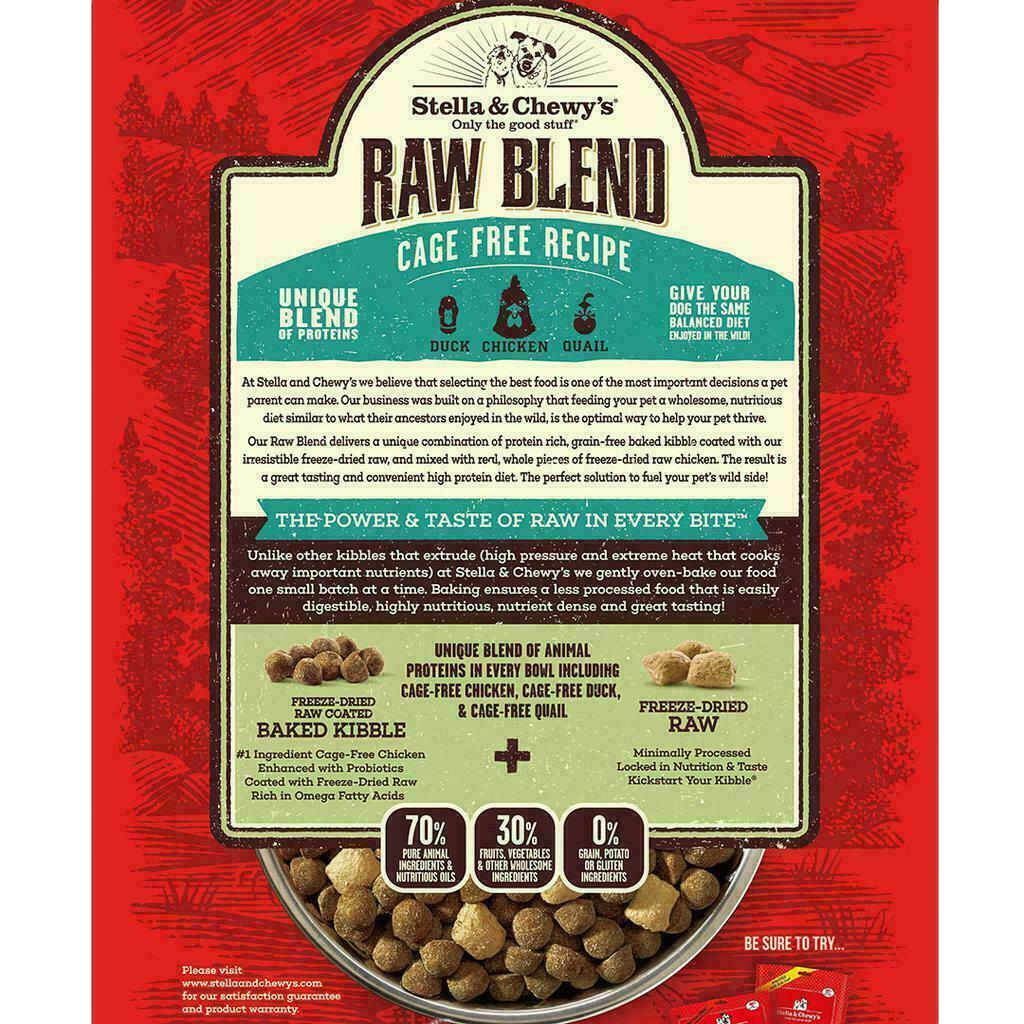 Stella & Chewy's Dog Raw Blend Kibble, Cage-Free Recipe, 3.5-lb image number null