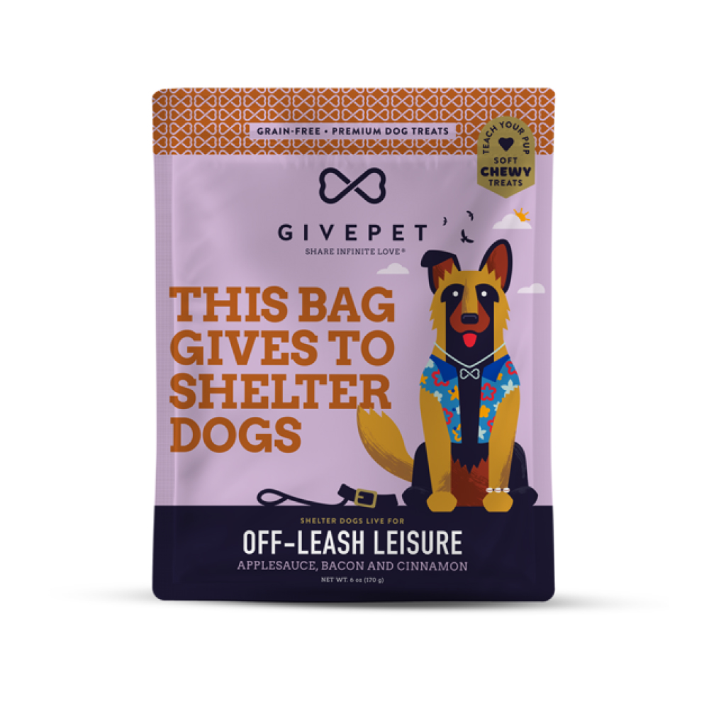 GivePet Off-Leash Leisure Dog Treat Bag, 6-oz image number null