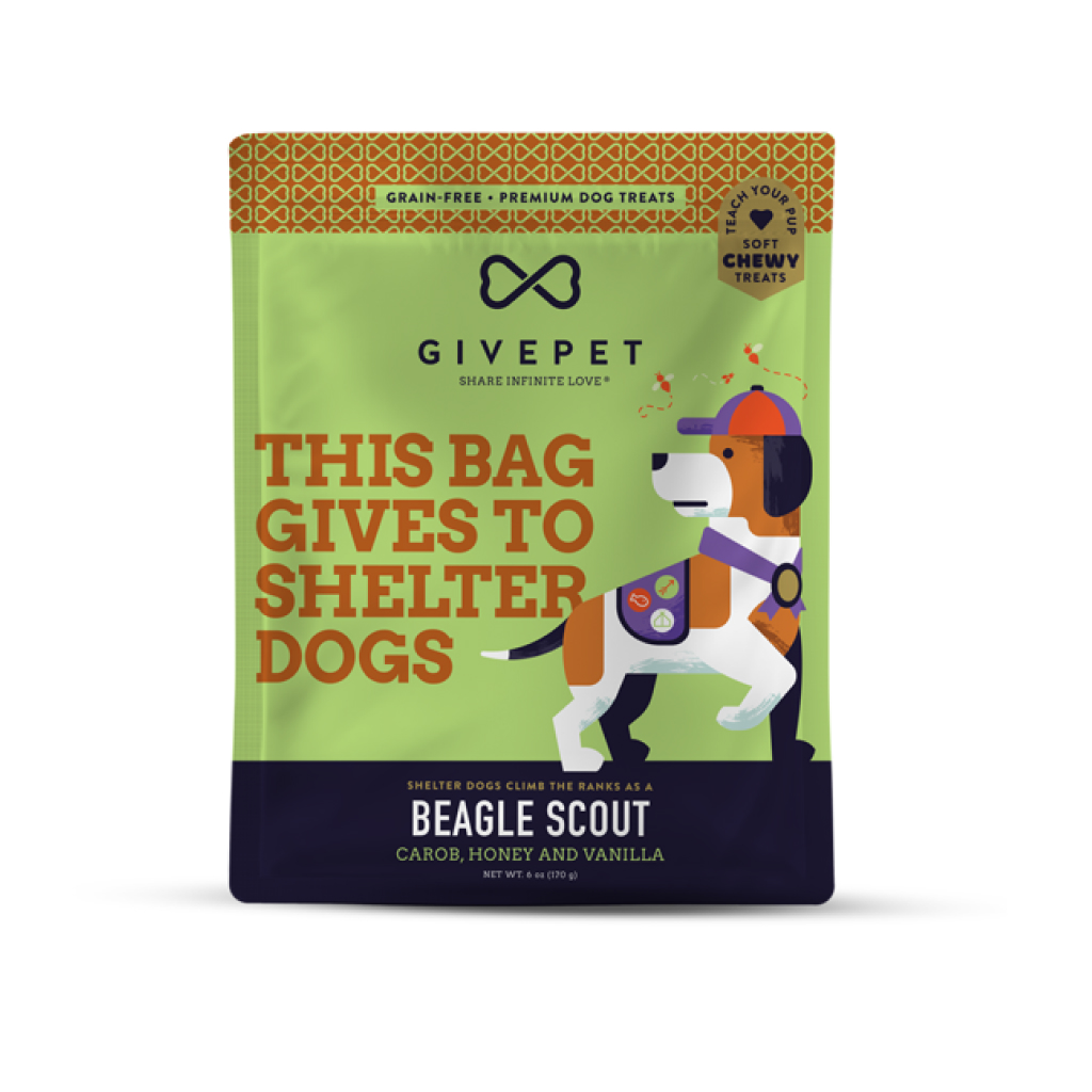 GivePet Beagle Scout Dog Treat Bag, 6-oz image number null