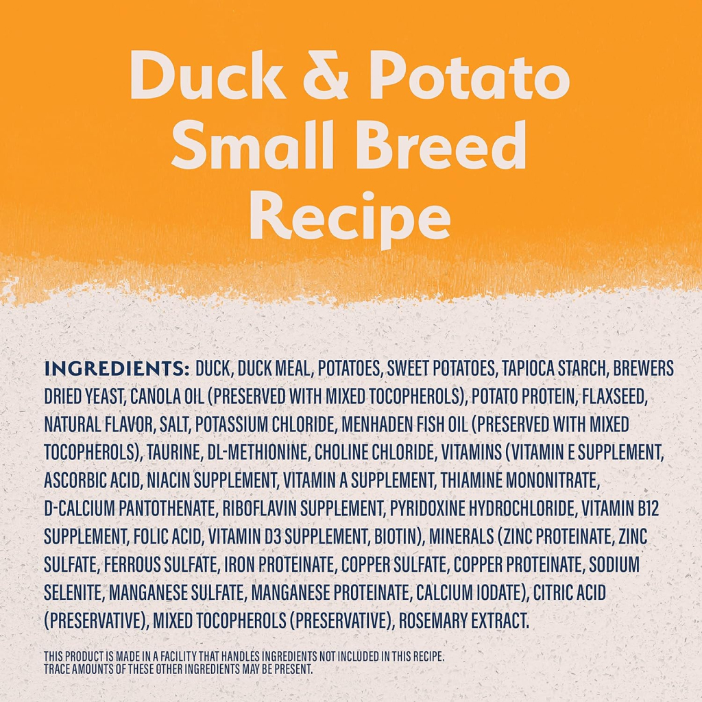 Natural Balance Limited Ingredient Reserve Grain Free Duck & Potato Small Breed Recipe Dog Dry Food Bag, 4-lb image number null