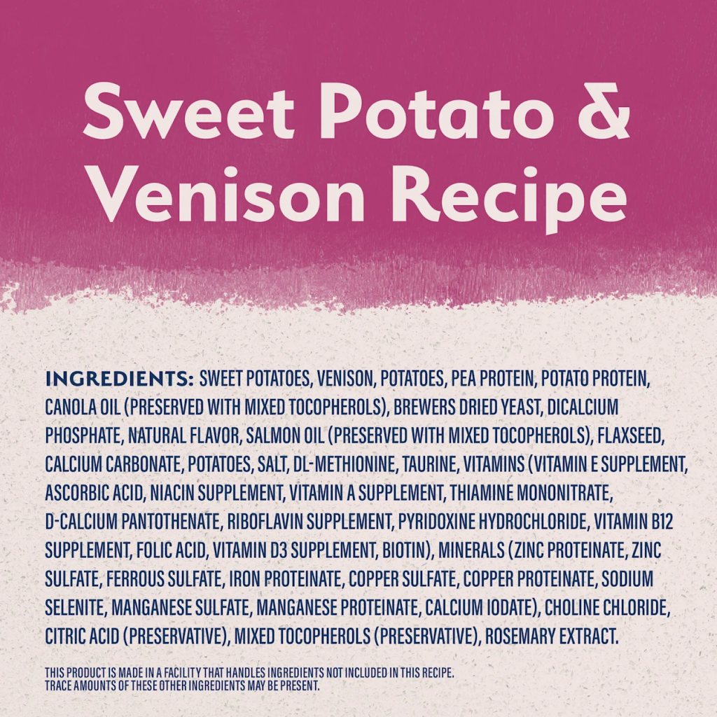 Natural Balance Limited Ingredient Diets Sweet Potato & Venison Formula Dry Dog Food, 22-lbs image number null