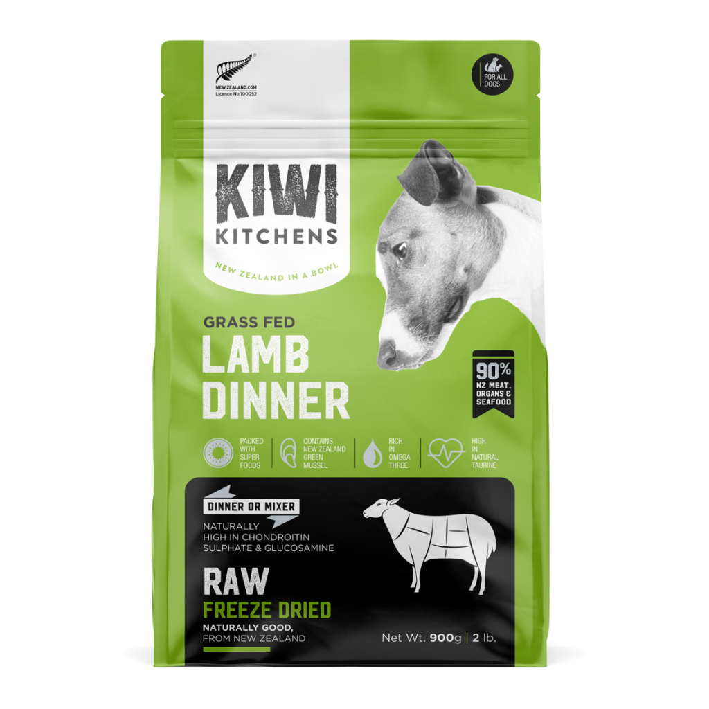 Kiwi Kitchens Raw Freeze Dried Lamb Dinner Dog Food, 2-lb image number null