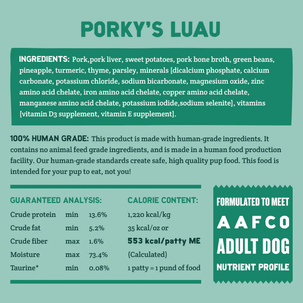 FROZEN A Pup Above Porky's Luau (Gently Cooked), 1-lb image number null