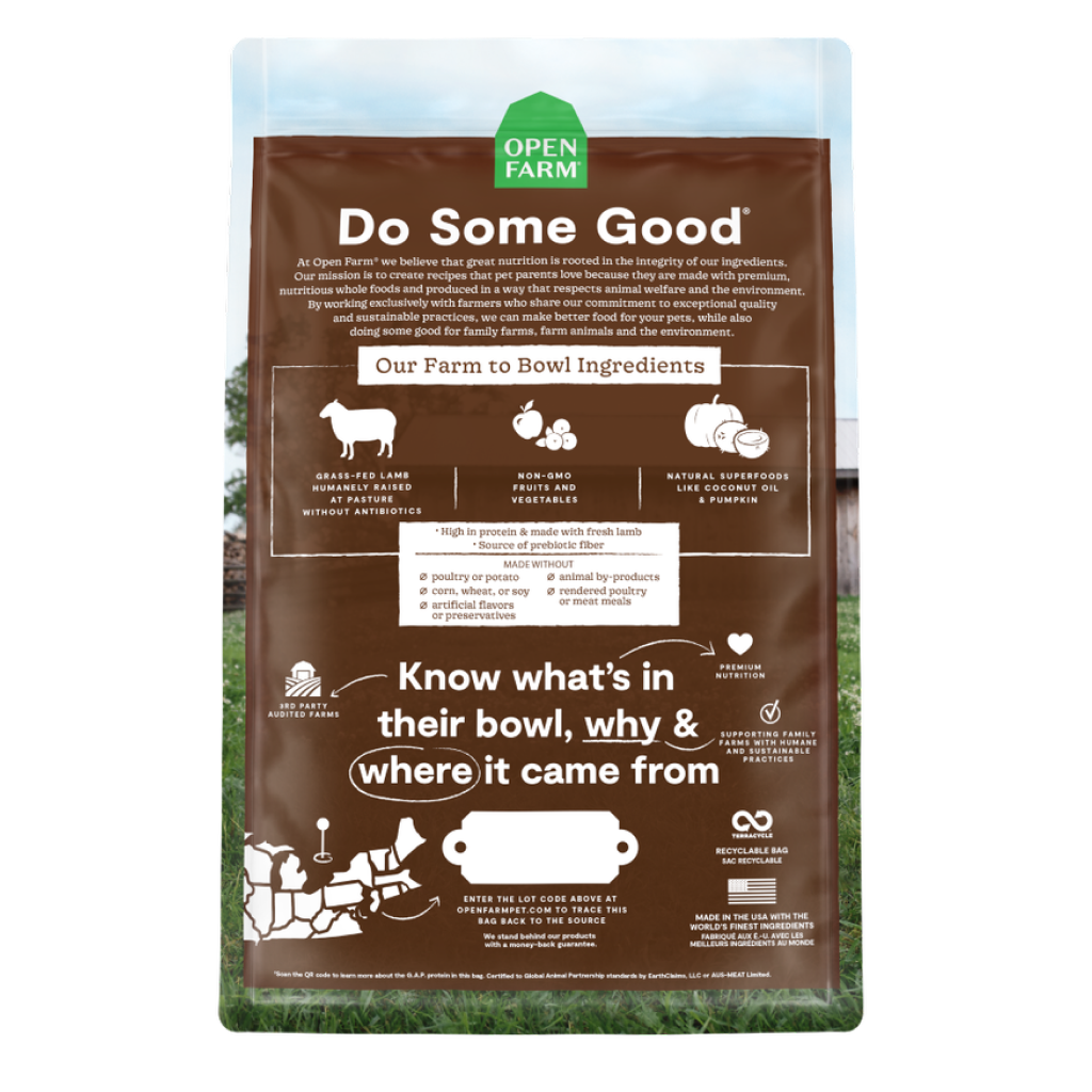 Open Farm Pasture-Raised Lamb Grain Free Dry Food for Cats, 4-lb image number null