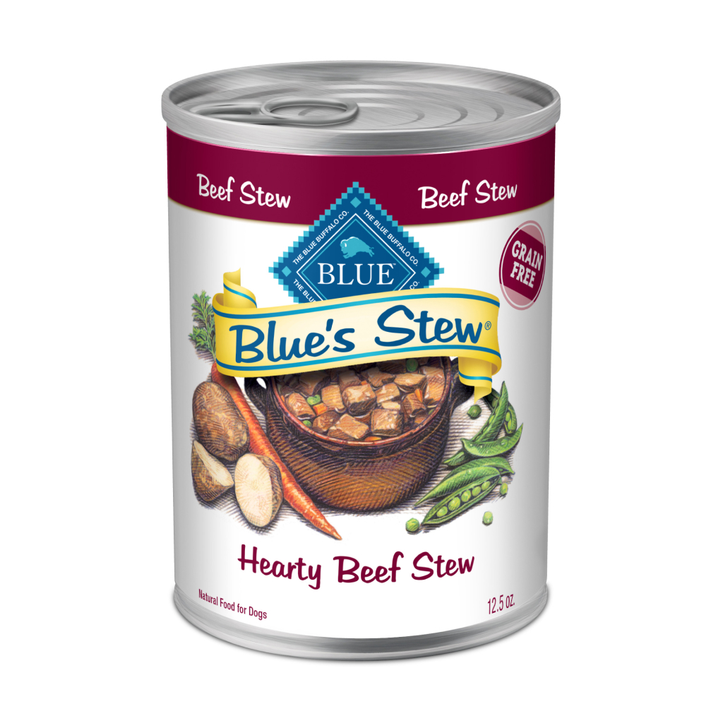 Blue Buffalo Blue's Stew Grain-Free Hearty Beef Stew Adult Wet Canned Dog Food, 12.5-oz image number null