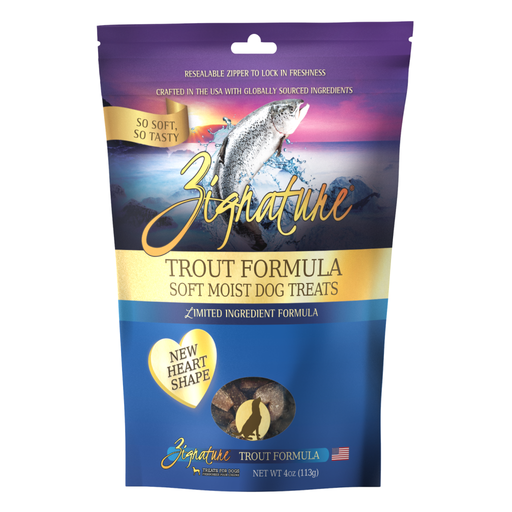 Zignature Trout Formula Soft Moist Treats For Dogs, 4-Oz image number null