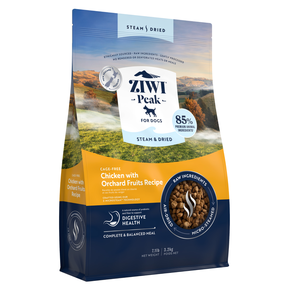 Ziwi Peak Steam & Dried Chicken with Orchard Fruits Recipe Dog Food, 7.1-lb image number null