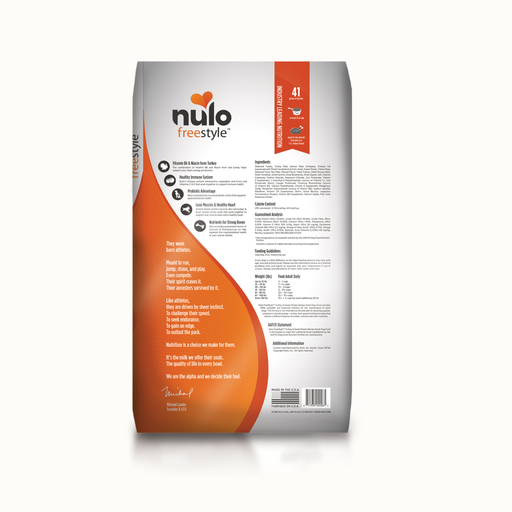 Nulo FreeStyle Adult Dog Grain-Free Turkey & Sweet Potato Bag, 24-lb image number null