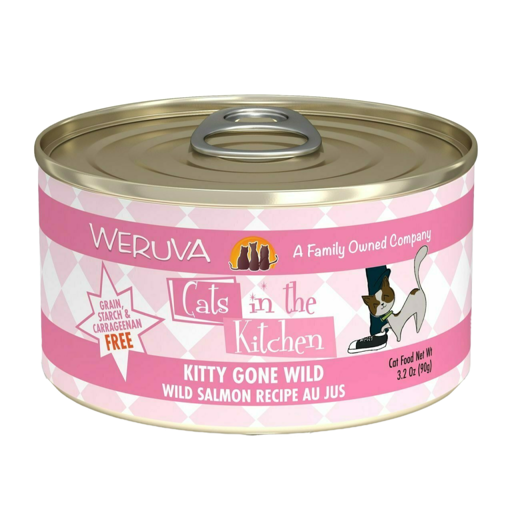 Weruva Cats In The Kitchen, Kitty Gone Wild With Wild Salmon Au Jus Cat Food image number null