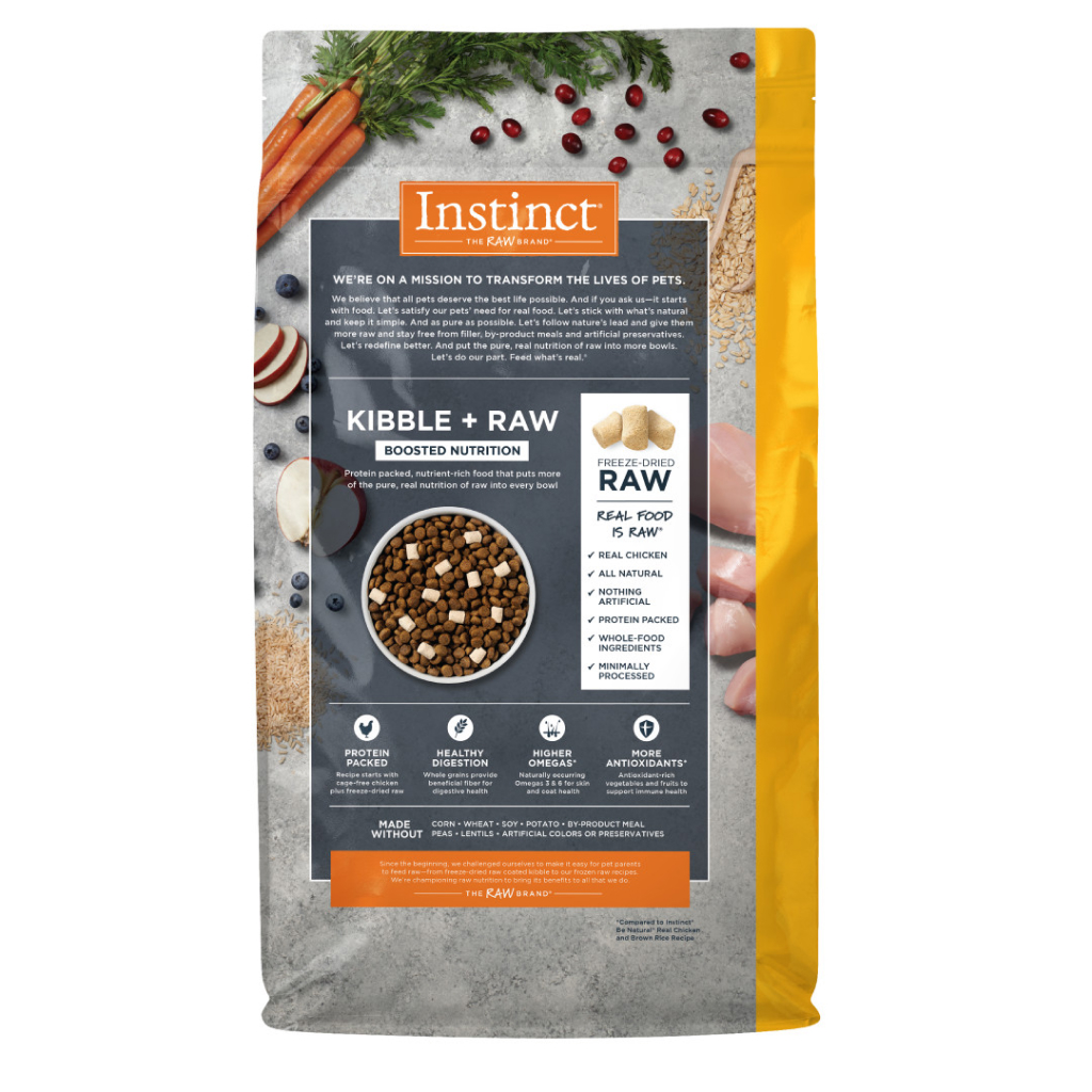 Instinct Raw Boost Whole Grain Chicken & Brown Rice Dry Dog Food, 20-lb image number null