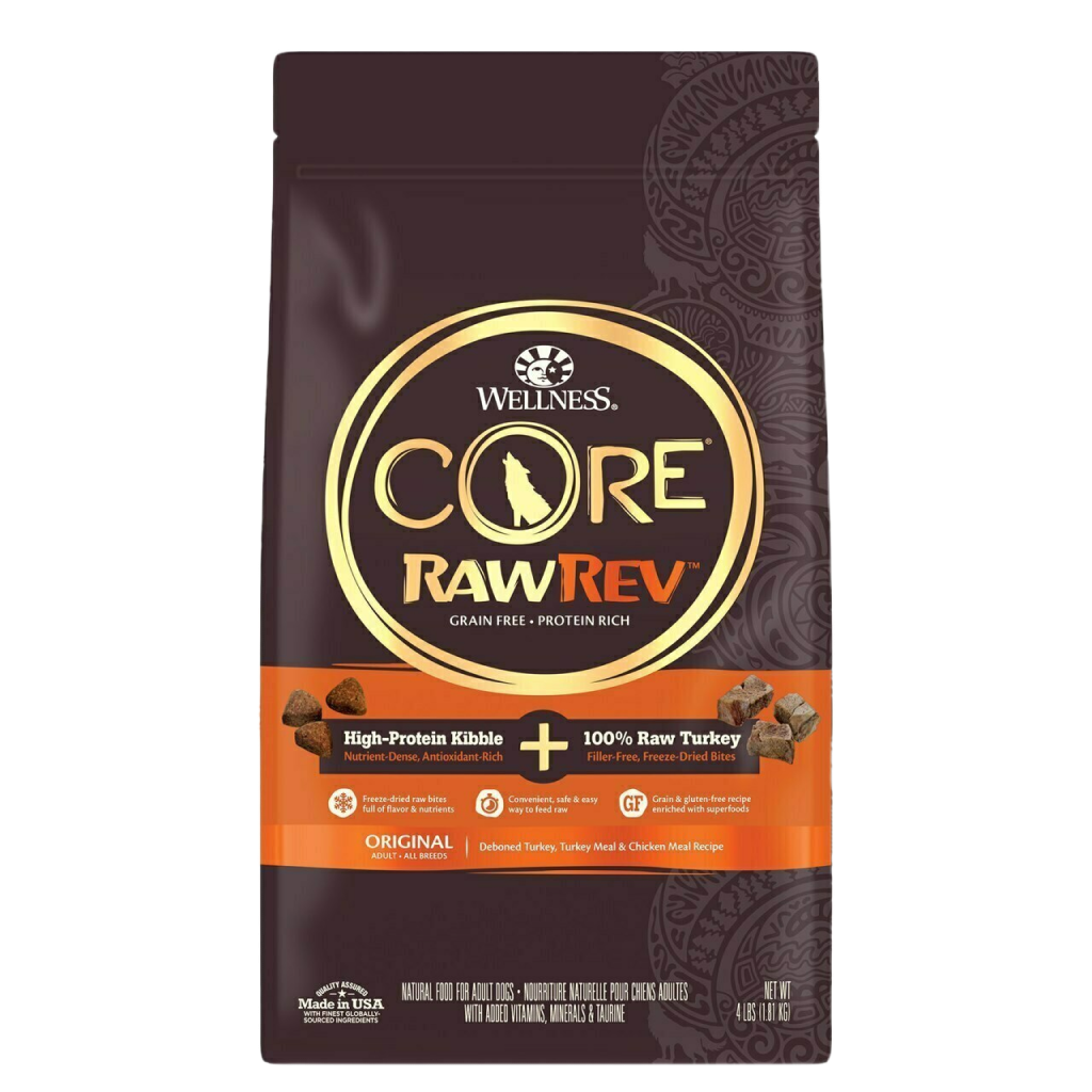 Wellness Core Rawrev Natural Grain Free Dry Dog Food, Original Turkey & Chicken With Freeze Dried Turkey image number null