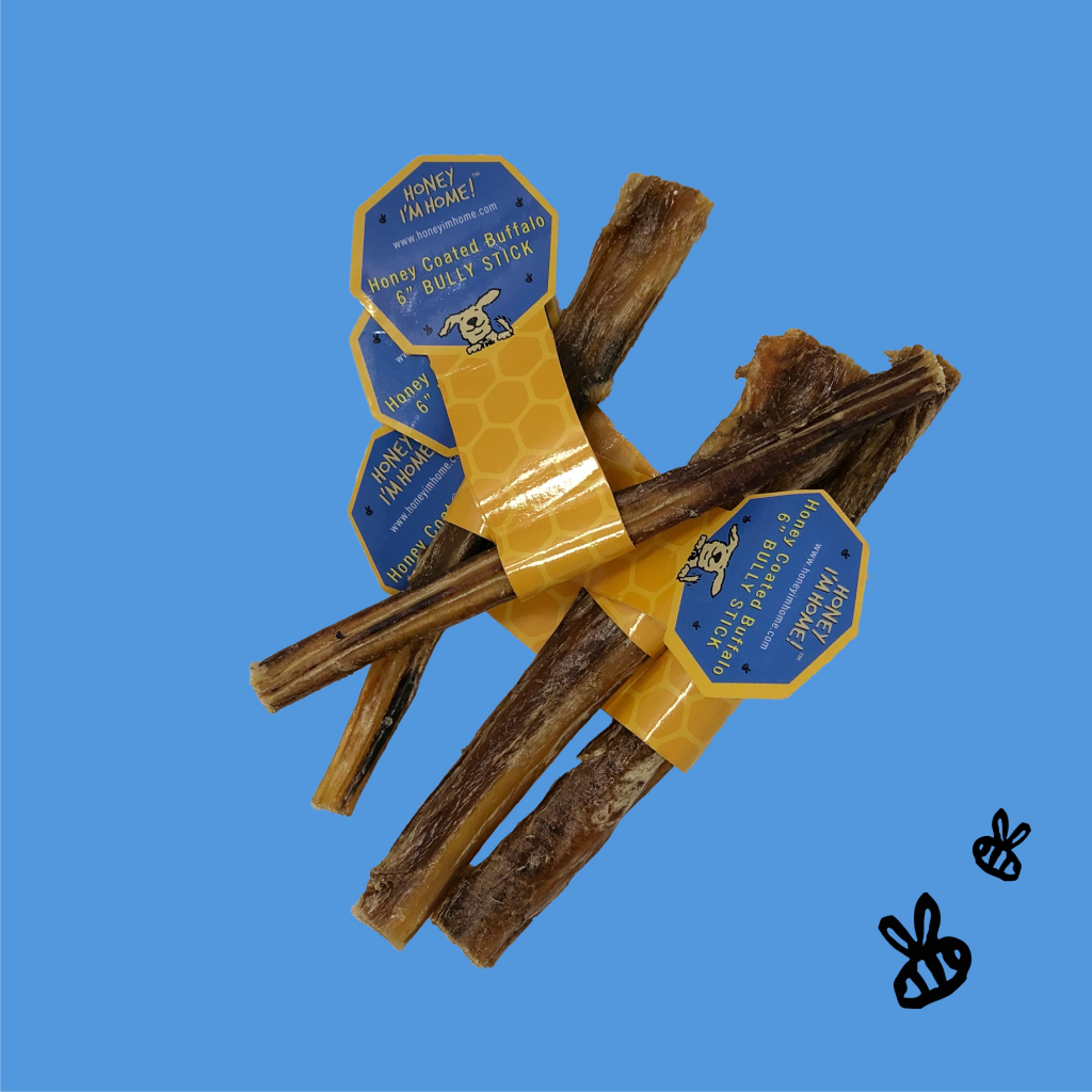 Natural Honey Coated Buffalo Chews, 6" Bully Sticks 1-piece image number null