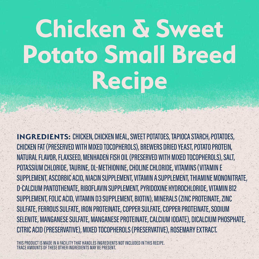 Natural Balance Limited Ingredient Grain Free Chicken & Sweet Potato Small Breed Recipe Dog Dry Food Bag, 4-lb image number null