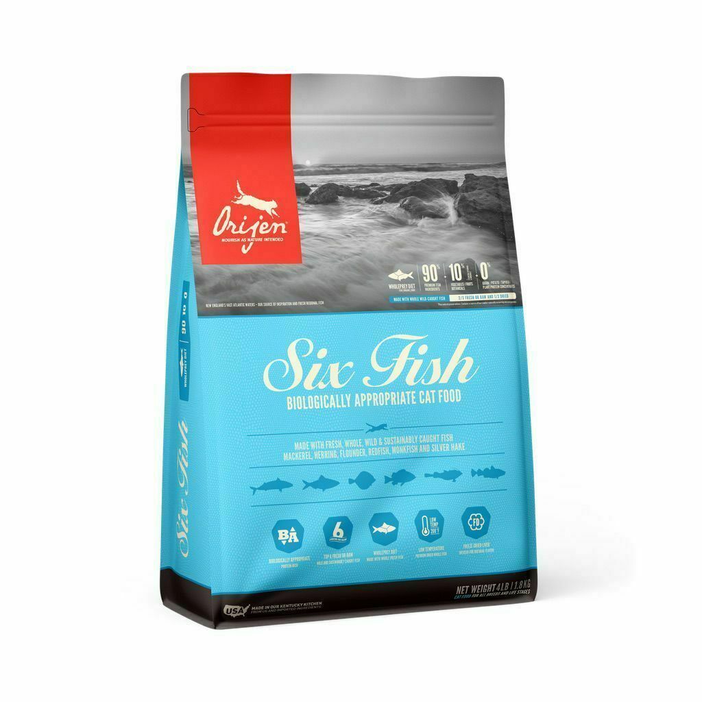 Orijen Six Fish Cat Food 4lb image number null