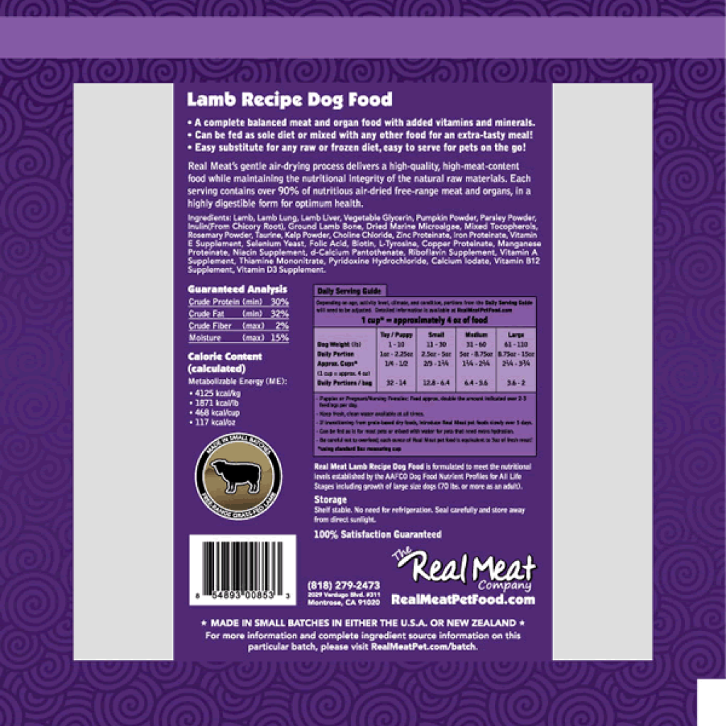 Air-Dried Lamb Dog Food image number null