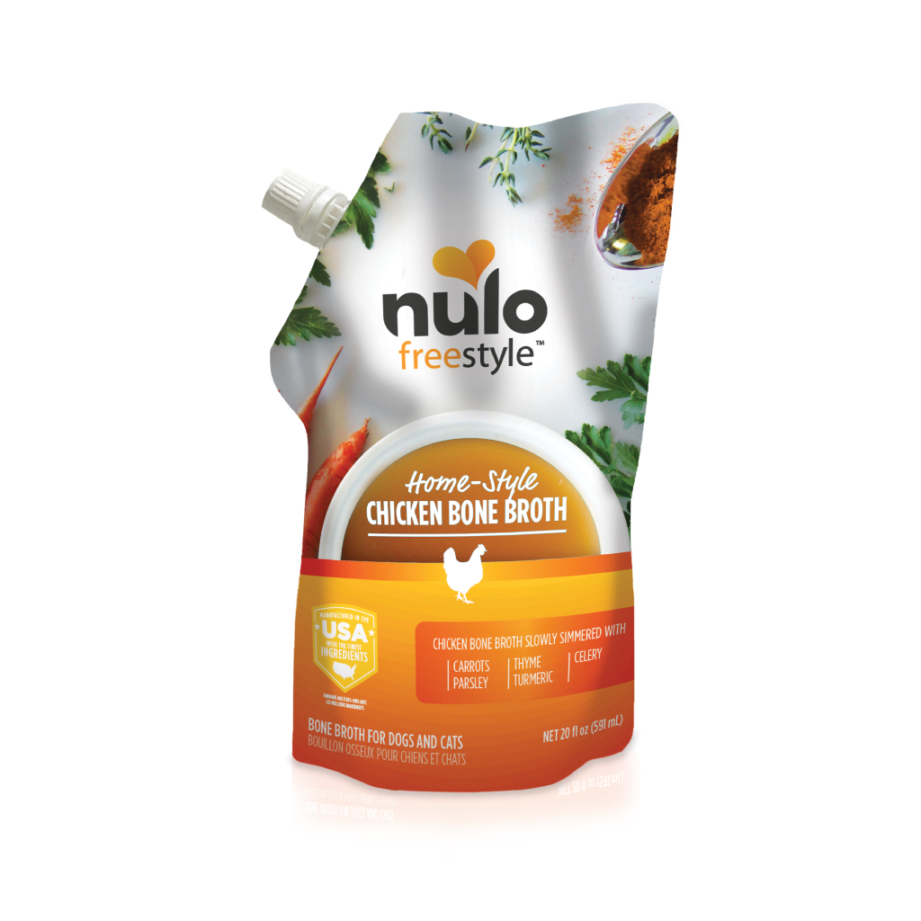 Nulo FreeStyle Dog Cat Chicken Bone Broth Pouch, 20-oz image number null