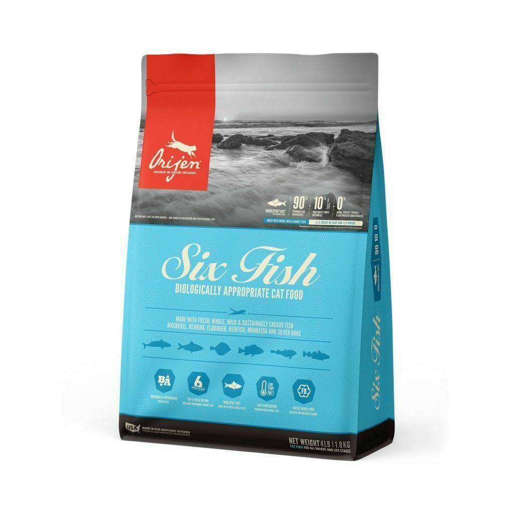 Orijen Six Fish Cat Food 4lb image number null