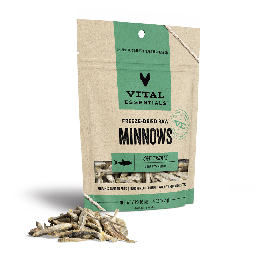 Vital Essentials Freeze-Dried Minnows Cat Treat Bag, 0.5-oz image number null