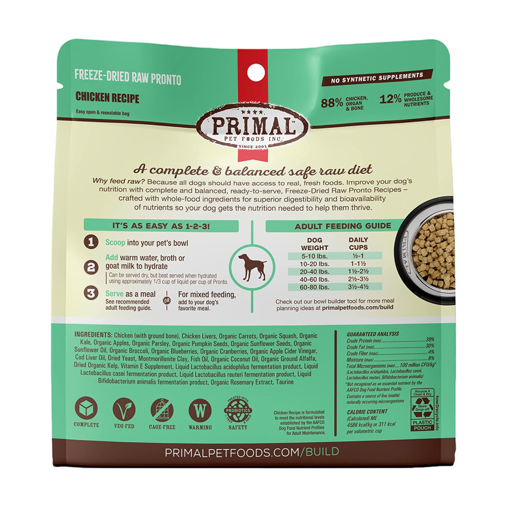 Primal Canine Freeze-Dried Raw Pronto Chicken Recipe, 7-oz image number null