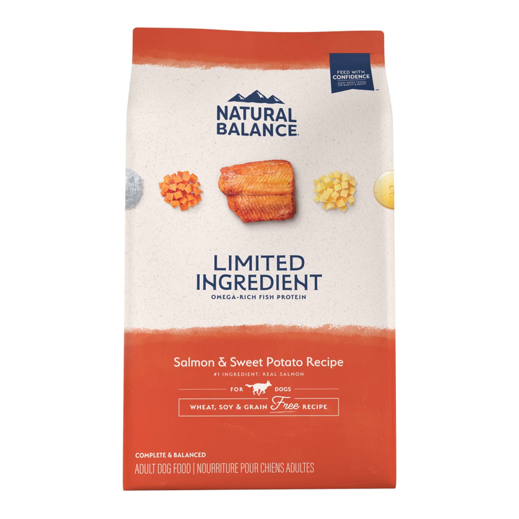 Natural Balance Limited Ingredient Grain Free Salmon & Sweet Potato Recipe Dog Dry Food Bag, 24-lb image number null