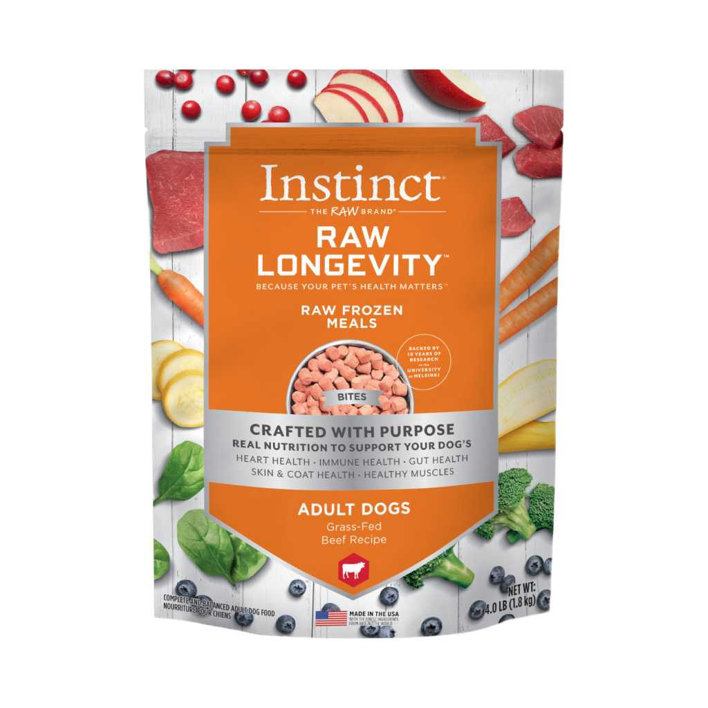 Frozen - Instinct Raw Longevity Raw Frozen Meals Grass-Fed Beef Recipe For Dogs image number null