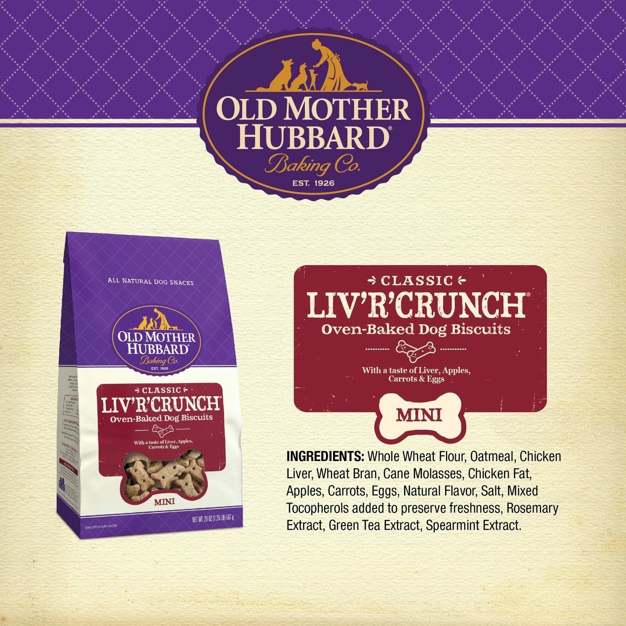 Old Mother Hubbard Mini Liv'R'Crunch, 20-oz image number null