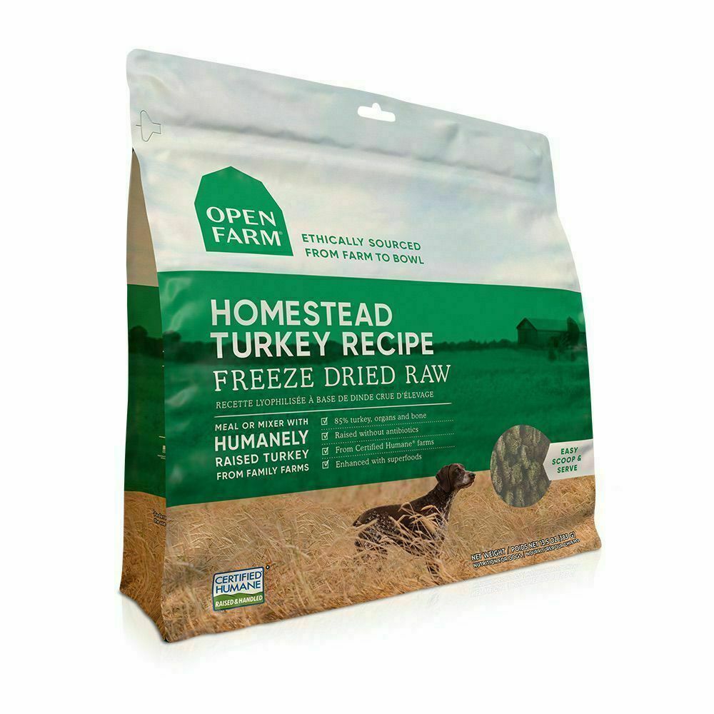 Open Farm Homestead Turkey Freeze Dried Raw Dog Food, 13.5-oz image number null