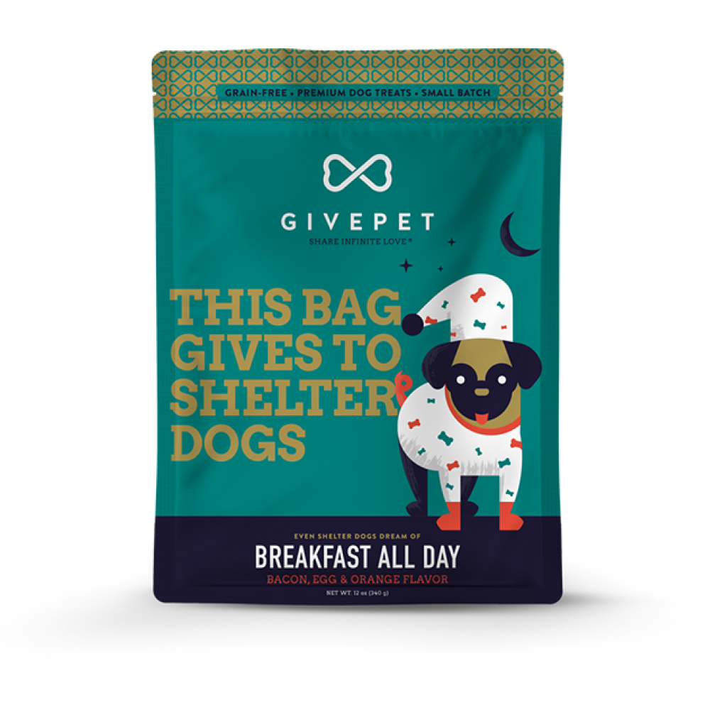 GivePet Breakfast All Day Dog Treat Bag, 11-oz image number null