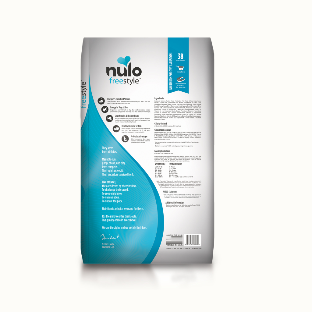 Nulo FreeStyle Adult Dog Grain-Free Salmon & Peas Bag, 24-lb image number null