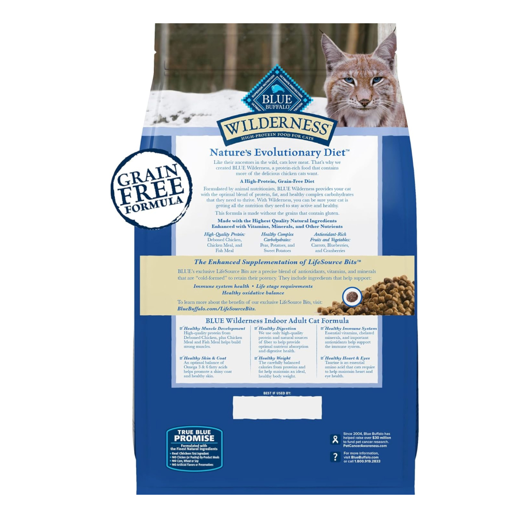 Blue Buffalo Wilderness Nature's Evolutionary Diet High-Protein Chicken Adult Dry Cat Food, 11-lb image number null