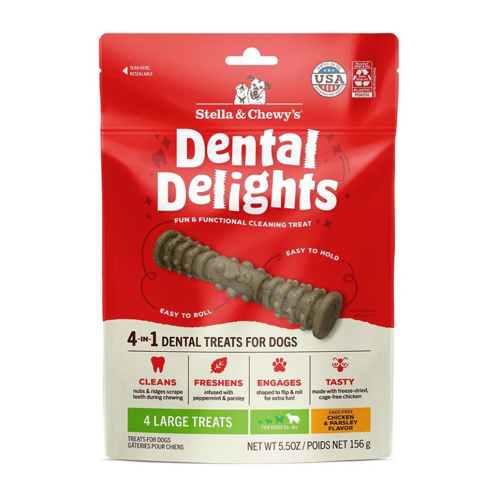 Stella & Chewy's Dental Delights Large Dog Dental Treats, 5.5-oz image number null