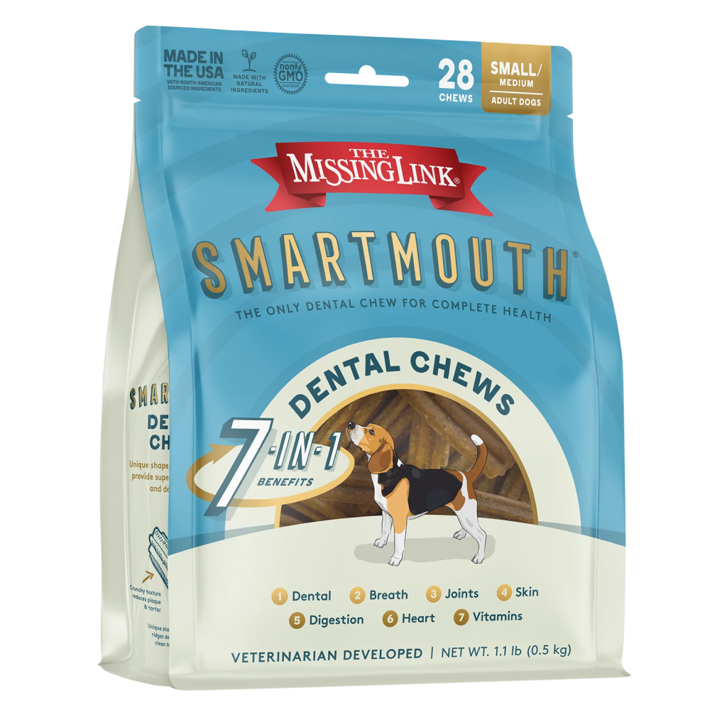 The Missing Link Smartmouth™ Dental Chews For Small/Medium Dogs 28 Count image number null