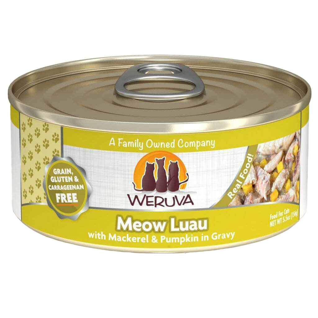 Weruva Classic Cat Food, Meow Luau With Mackerel & Pumpkin In Gravy, 5.5-oz Can image number null