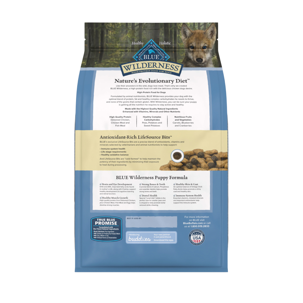 Blue Buffalo Wilderness High Protein Chicken Puppy Dry Dog Food, 4.5-lb image number null