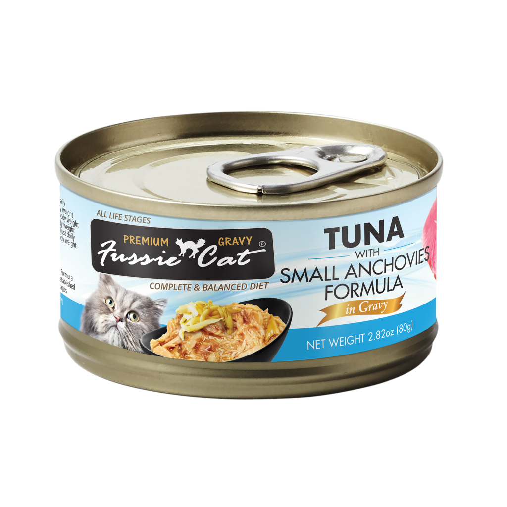 Fussie Cat Premium Tuna with Small Anchovies in gravy Can, 2.82-oz image number null