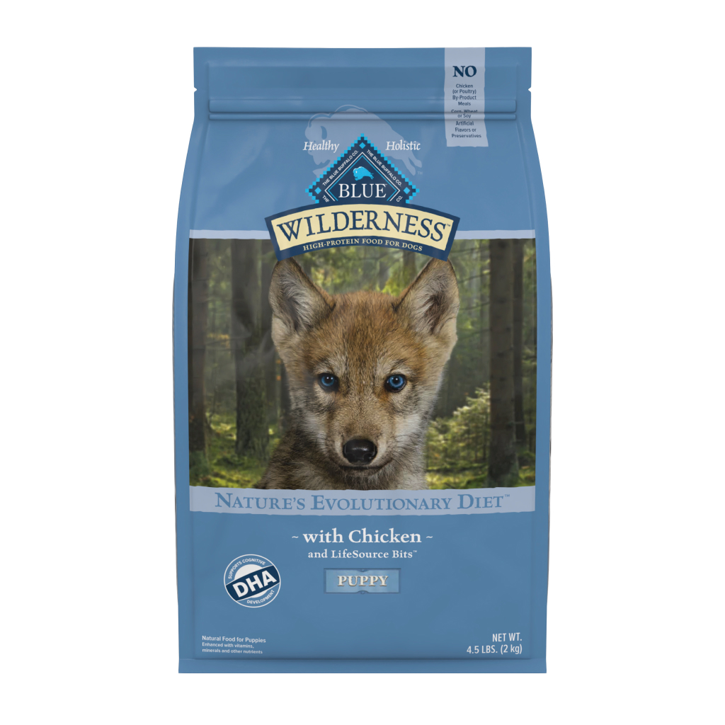 Blue Buffalo Wilderness High Protein Chicken Puppy Dry Dog Food, 4.5-lb image number null