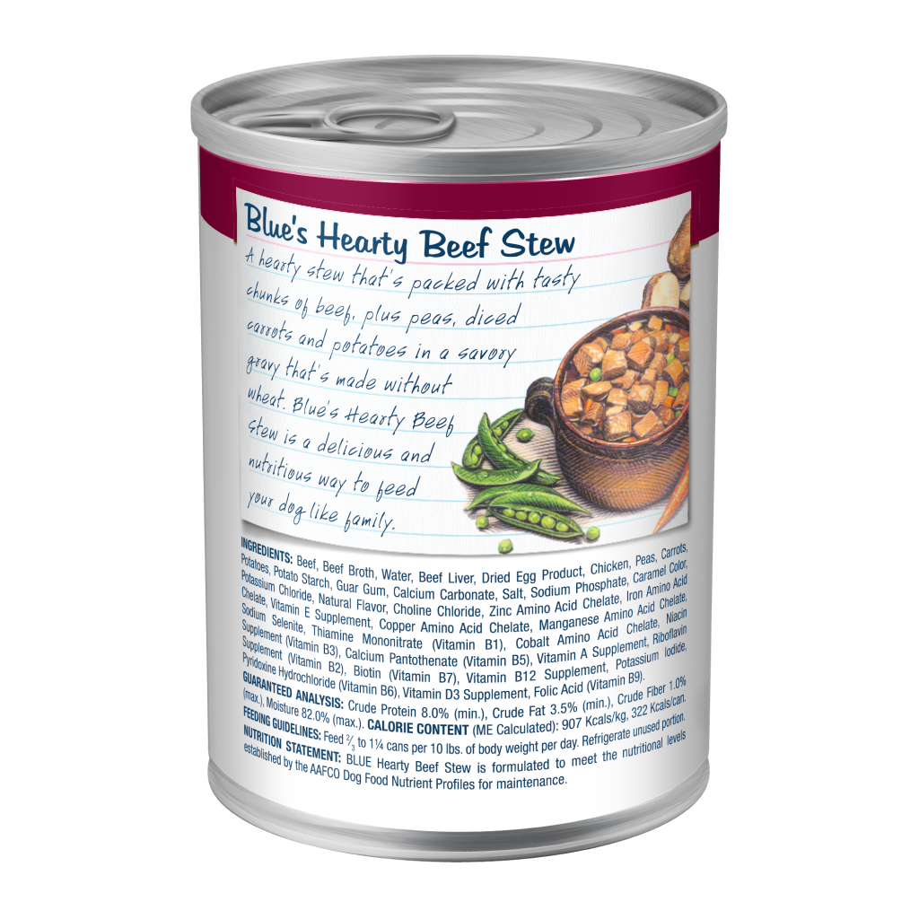 Blue Buffalo Blue's Stew Grain-Free Hearty Beef Stew Adult Wet Canned Dog Food, 12.5-oz image number null