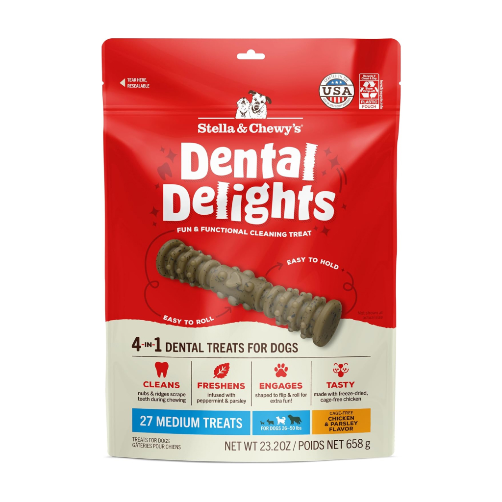 Stella & Chewy's Dental Delights Medium Dog Dental Treats, 23.2-oz image number null