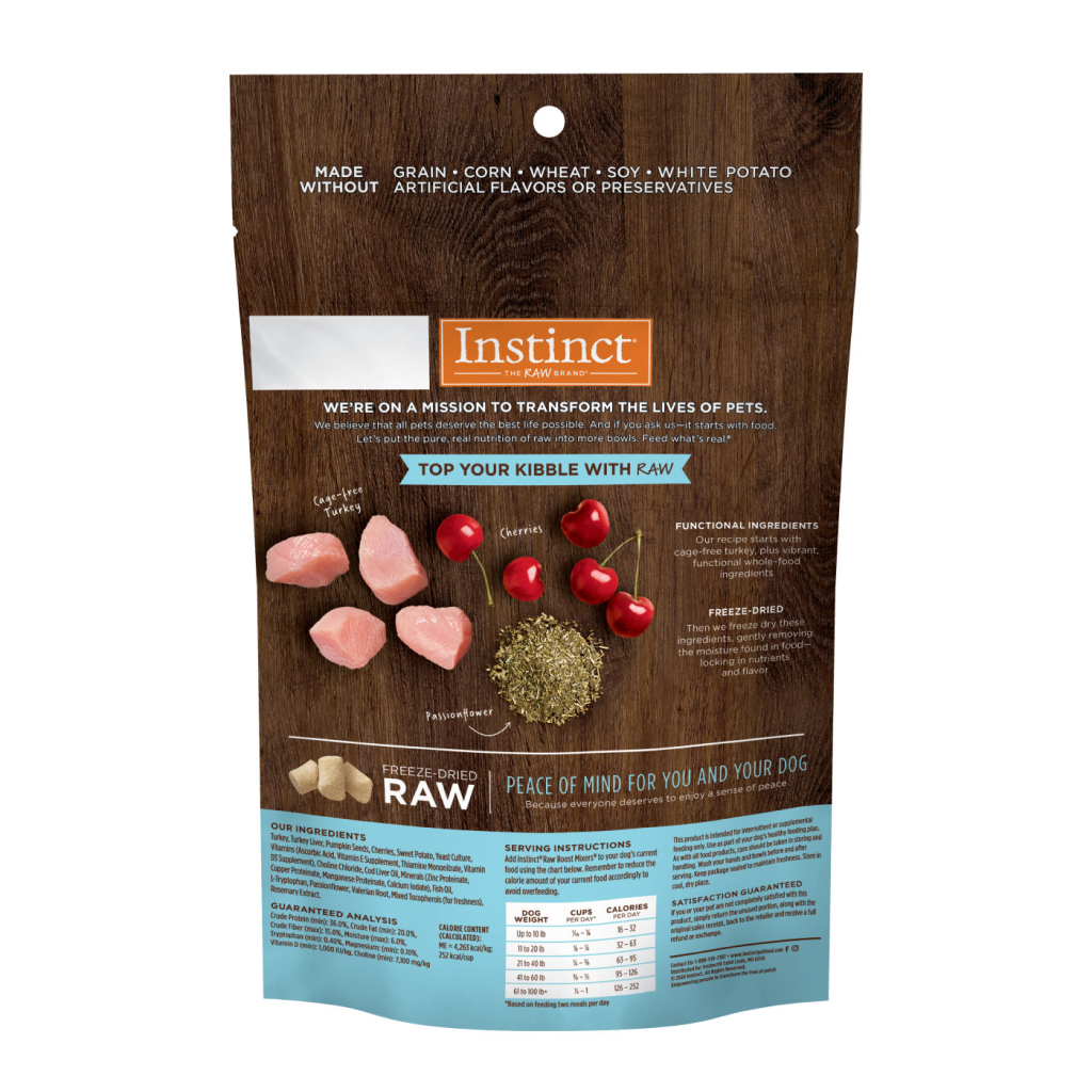 Instinct Freeze-Dried Raw Boost Mixers Grain-Free Tranquility Dog Food Topper, 5.5-oz image number null