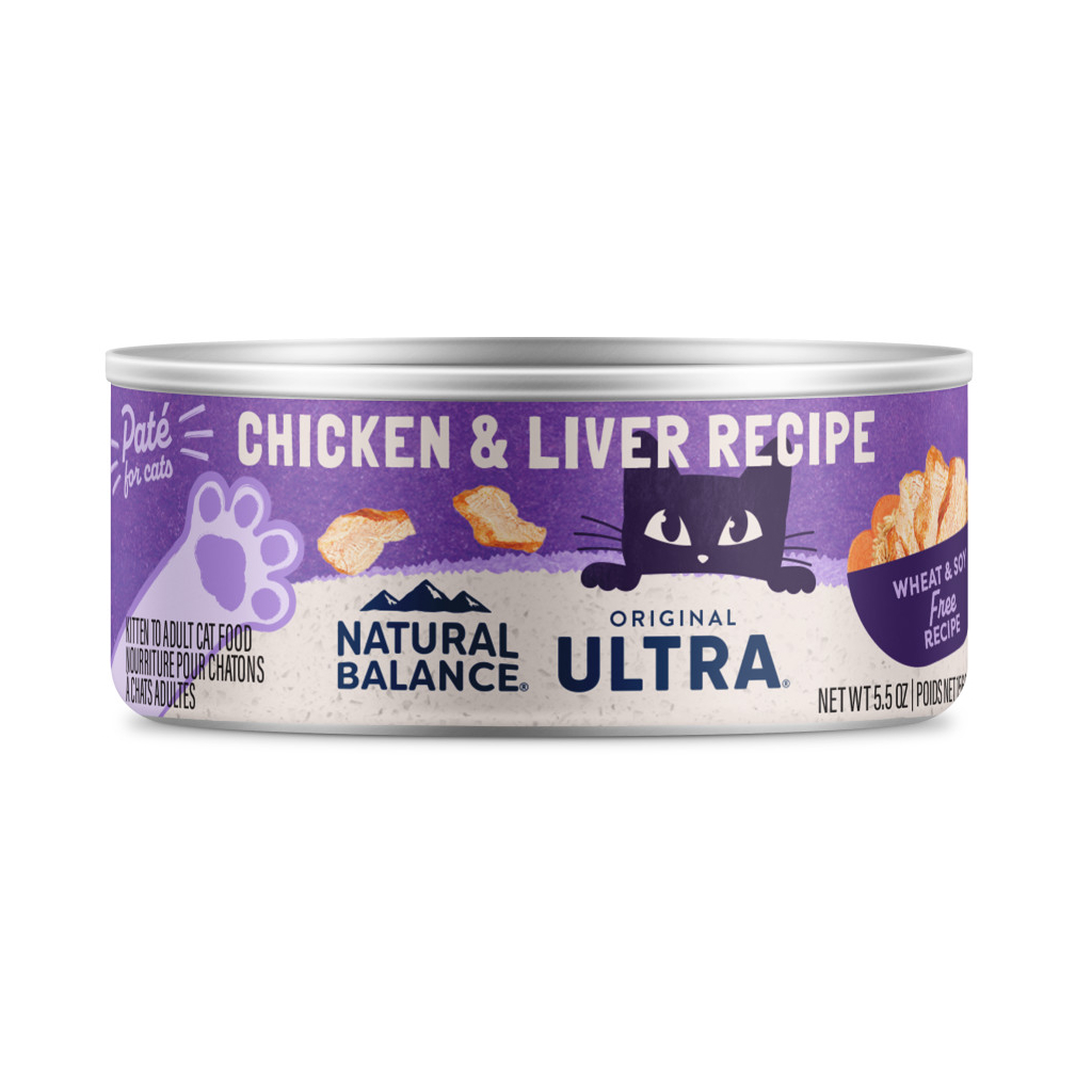 Natural Balance Original Ultra Chicken & Liver Paté Recipe Cat Wet Can, 5.5-oz image number null