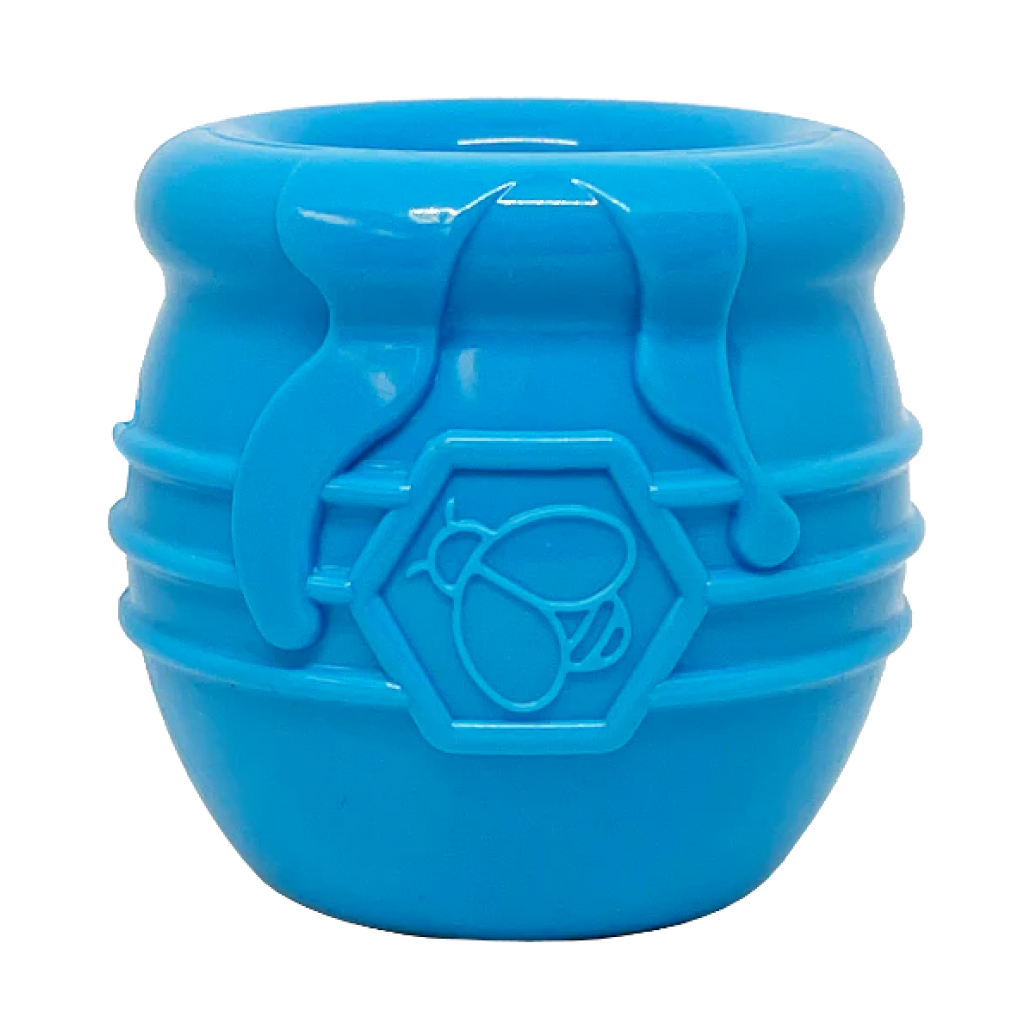 Soda Pup Large Honey Pot Treat Dispenser & Enrichment Cup, Blue image number null