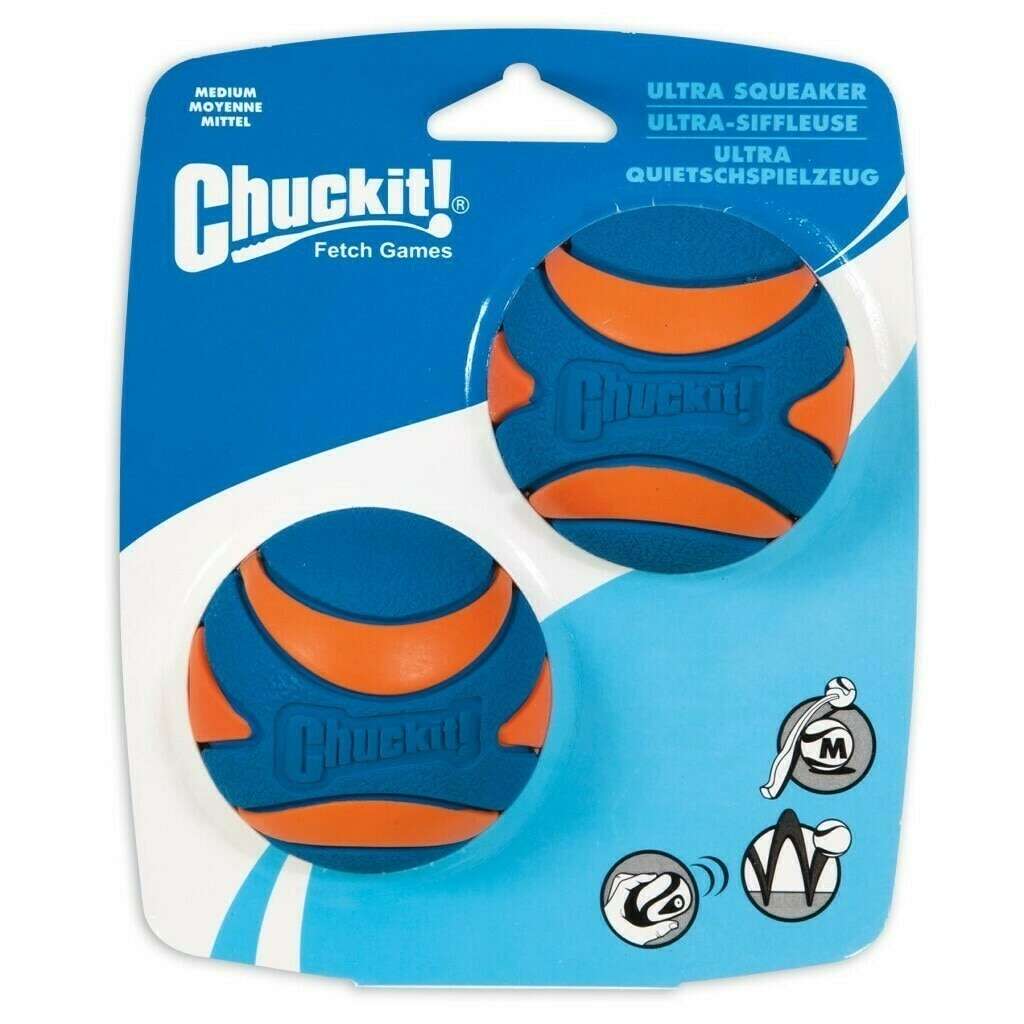 Chuckit! Medium Ultra Squeaker Balls Dog Toy, 2-pk image number null