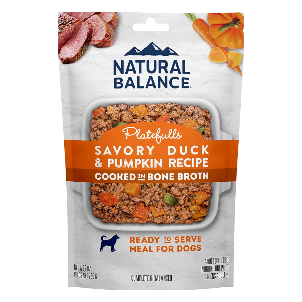 Natural Balance Platefulls Savory Duck & Pumpkin Recipe  Wet Dog Food, 9-oz image number null