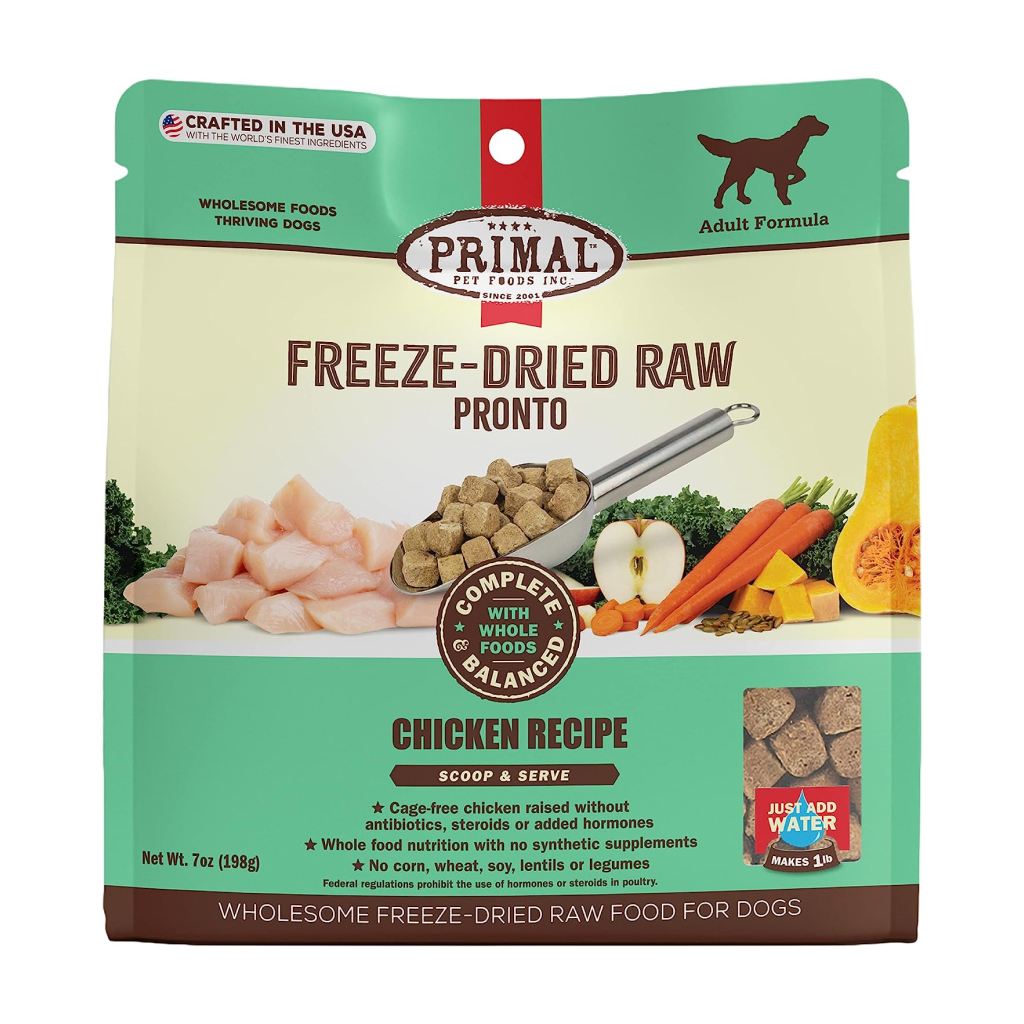 Primal freeze dried clearance dog food chicken formula